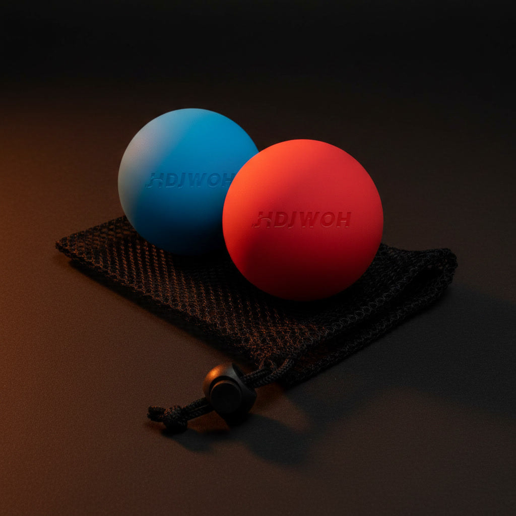 Portable Lacrosse Ball Massage Ball TherapyYoga Myofascial Release & Trigger Point Therapy - Back Massage BallFoot Massage Ball Roller(2 Pack)