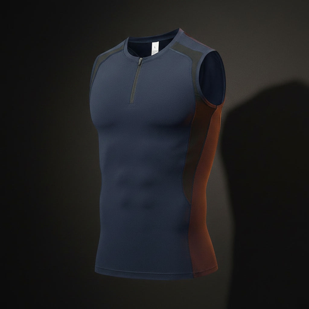 Men's Quick-Dry Sleeveless Workout Compression Tank Top